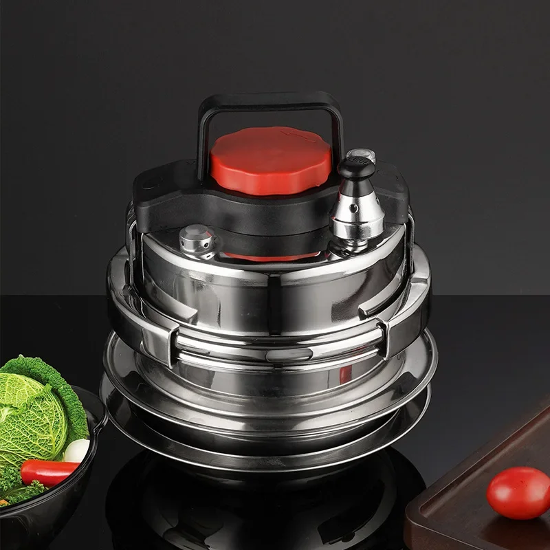 Outdoor Camping Micro Pressure Cooker Household Mini Rice Cooker 1.6L Mini Pressure Cooker Stainless Steel