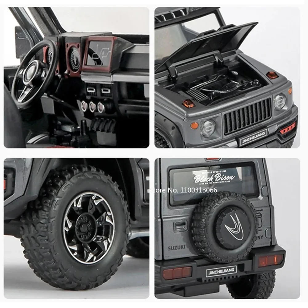 1:18 Alloy Car Model Toy SUZUKI Jimny Off-Road Vehicle Diecasts Toy SUV Car Model  with Sound Light Vehicles Toys for Kids Gifts