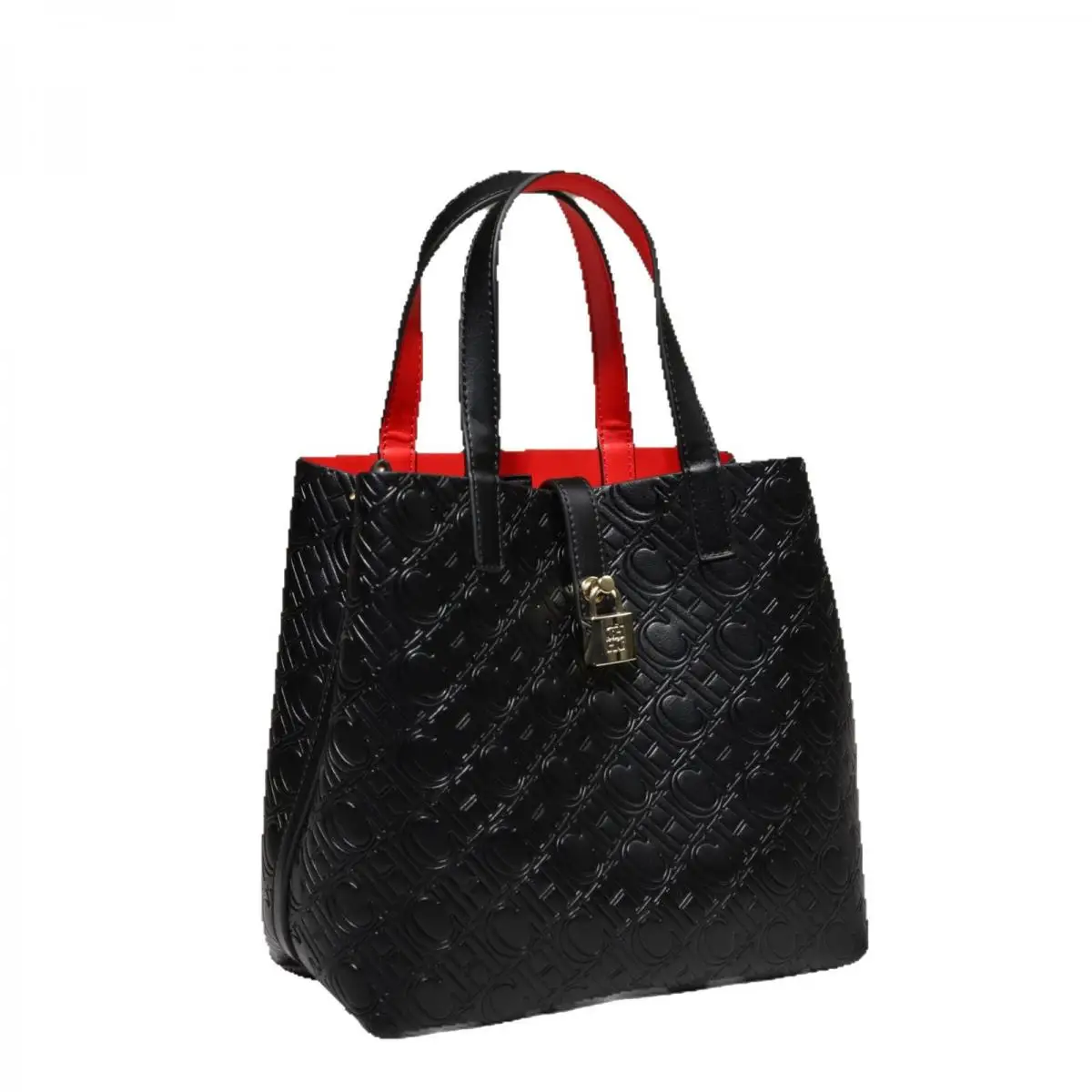 CH Leather Tote Bag  With Zipper Premium Feeling Classic Ladies Crossbody  Handbag High Quality Solid Color Commuter Bag 2025
