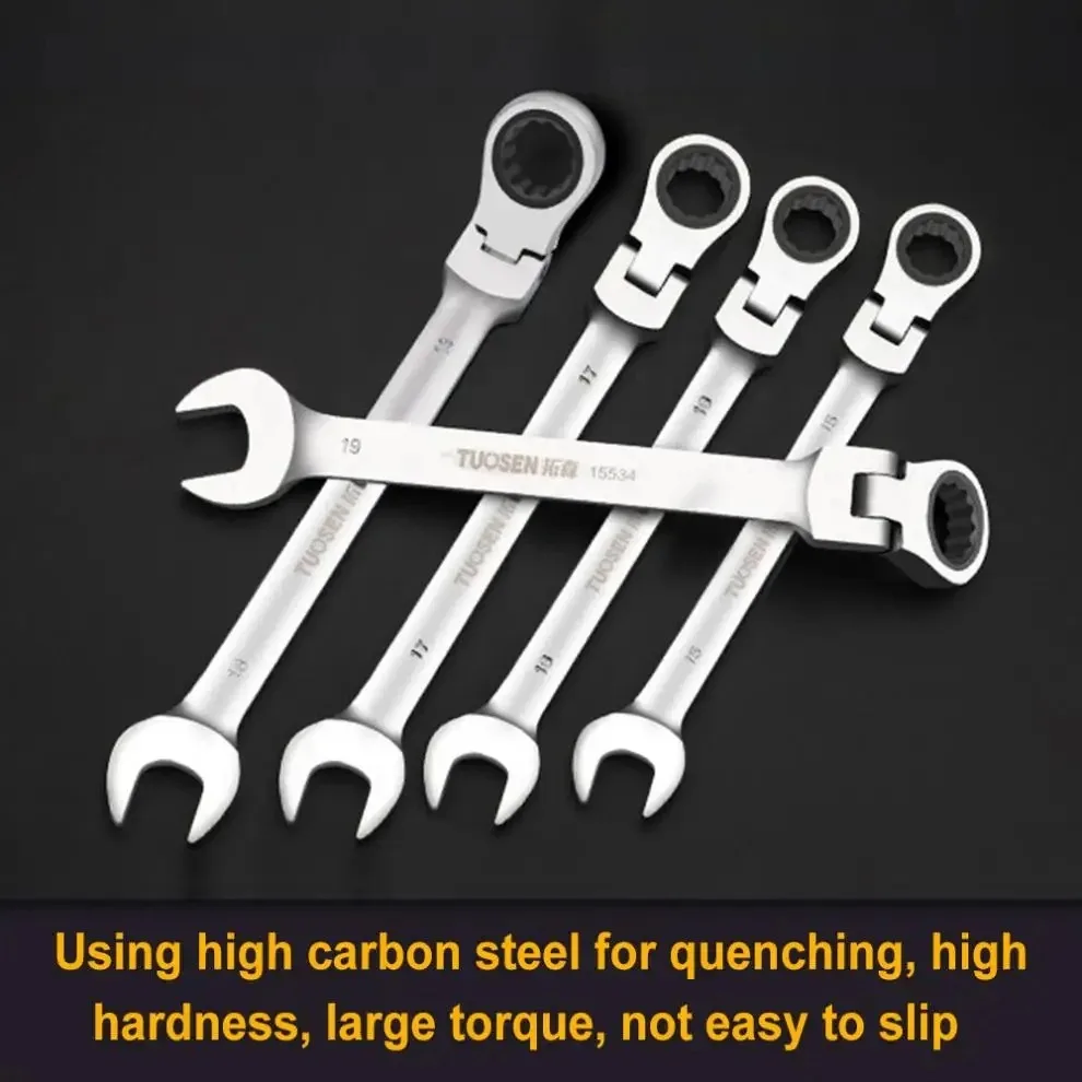 Automatic Fast And Labor-Saving Dual-Use Open-Ended Universal 72-Tooth Ratchet Wrench Movable Head Open Plummer