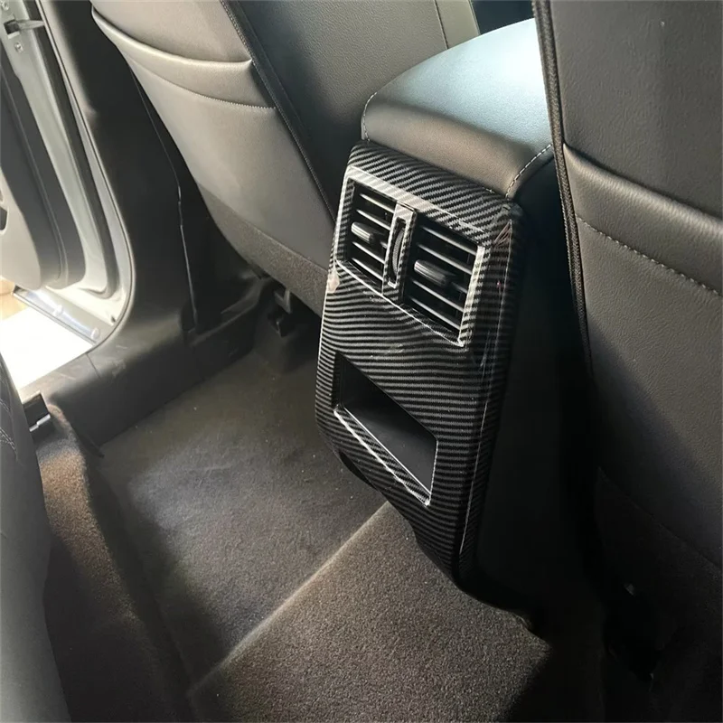 

Аксессуары для Mitsubishi Outlander 2022 2023, задний центральный кондиционер, розетка переменного тока, вентиляционная рамка, накладка, внутренняя отделка
