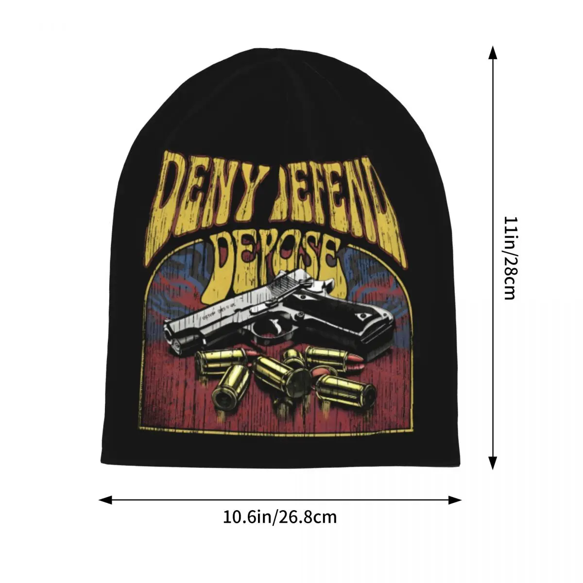 Deny Heroo Depose Skullies Beanies Hats Casual Unisex Outdoor Caps Warm Dual-use Bonnet Hat