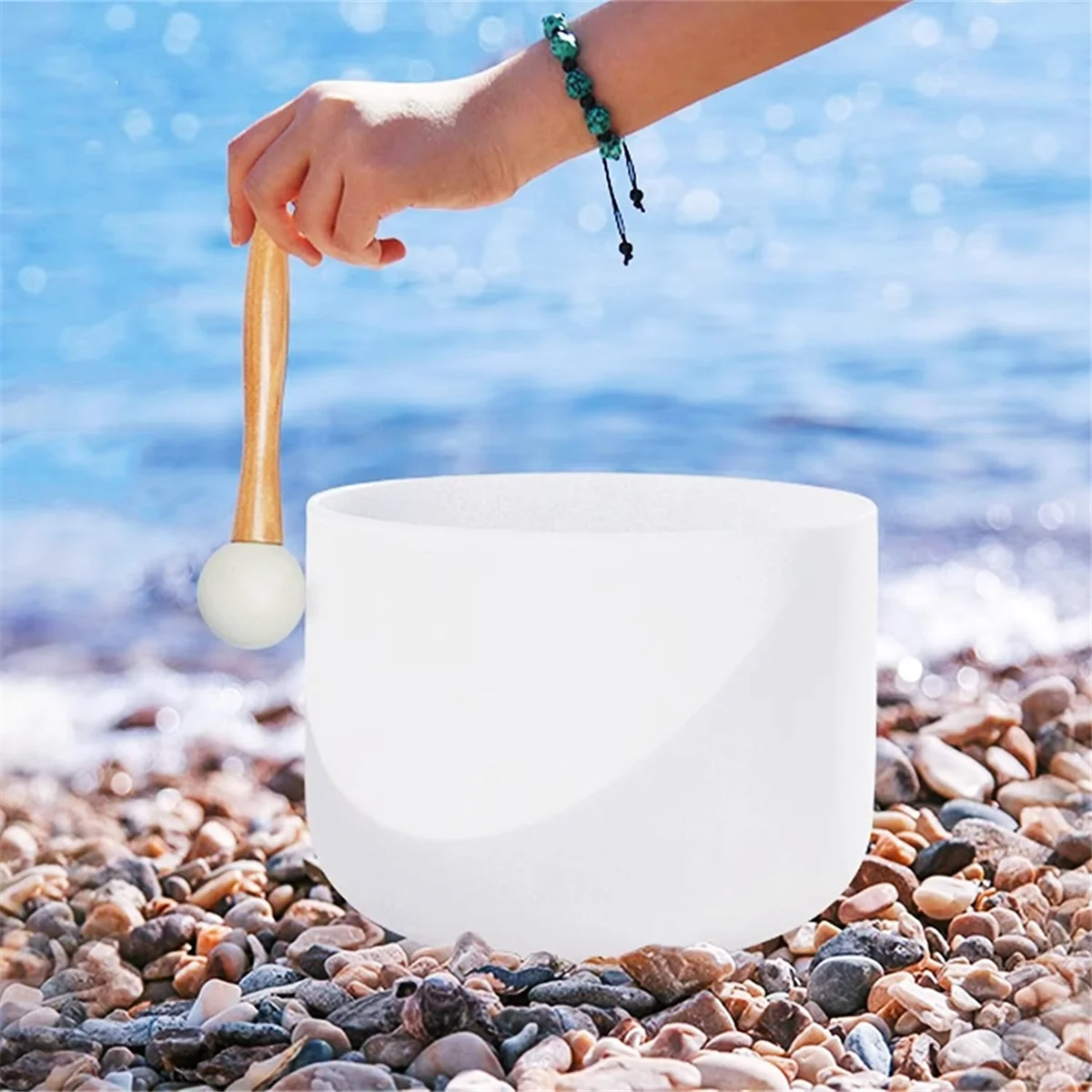 

【Новый купон пользователя】8-дюймовая хрустальная поющая чаша 440 Гц Звуковые чаши для йоги и медитации Чакра Кварцевые чаши