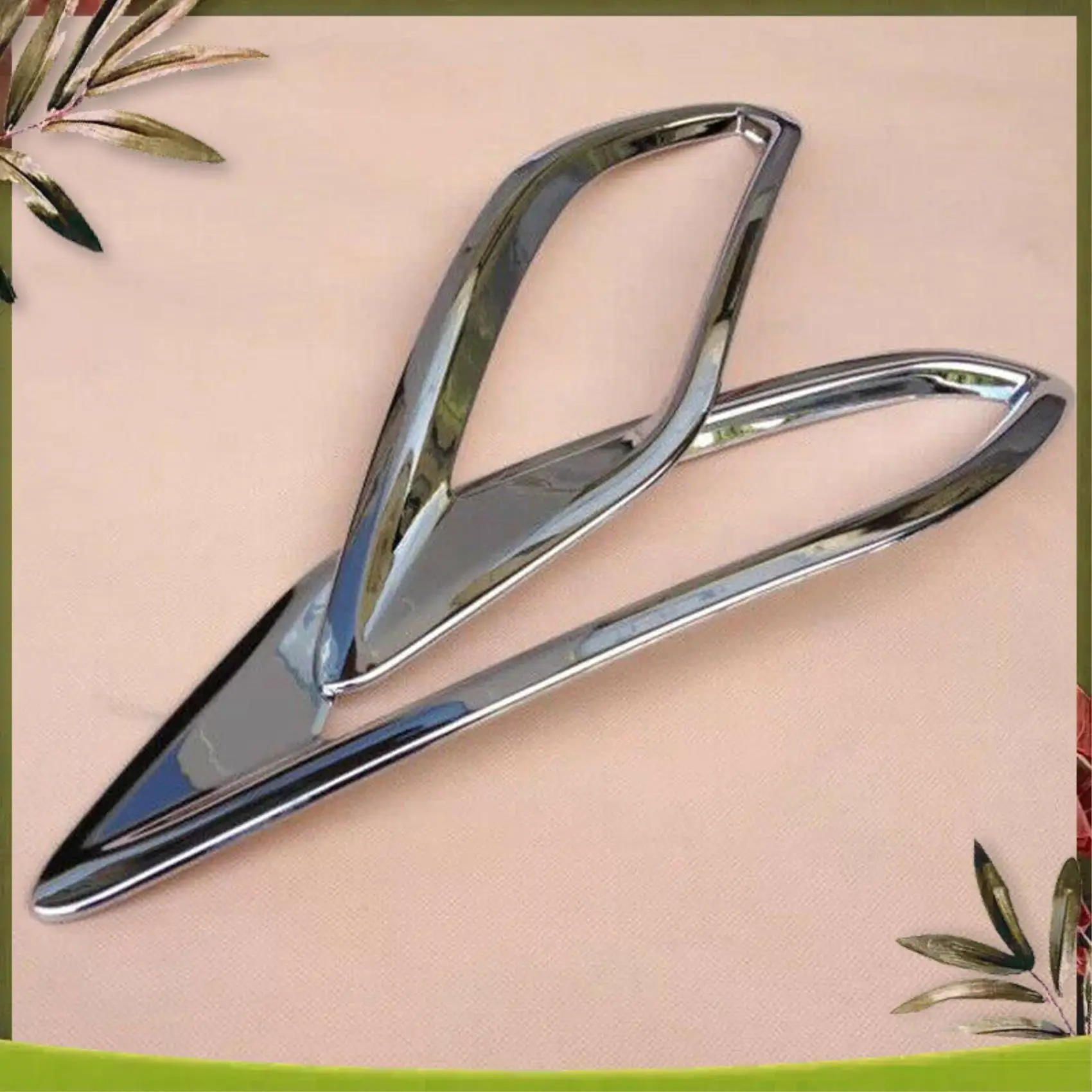 

Portable Chrome Rear Bumper Fog Reflex Light Cover Trim Molding Lamp Garnish For HONDA VEZEL HRV HR-V 2014-2019