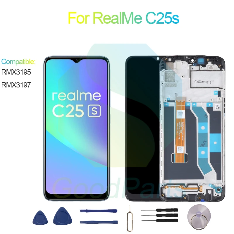 For RealMe C25s Screen Display Replacement 1600*720 RMX3195, RMX3197 C25s LCD Touch Digitizer