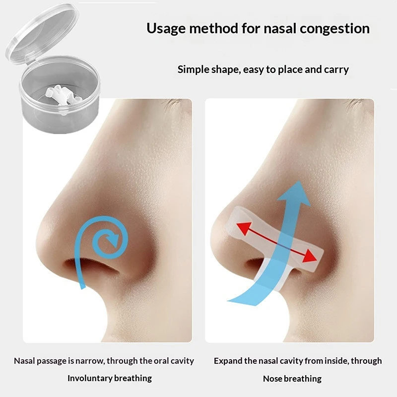 Nose Dilator Nasal Silicone Nose Clip Anti Snoring Easy Breath Preventing Snoring Help Breathe Snoring Devices Improve Sleeping