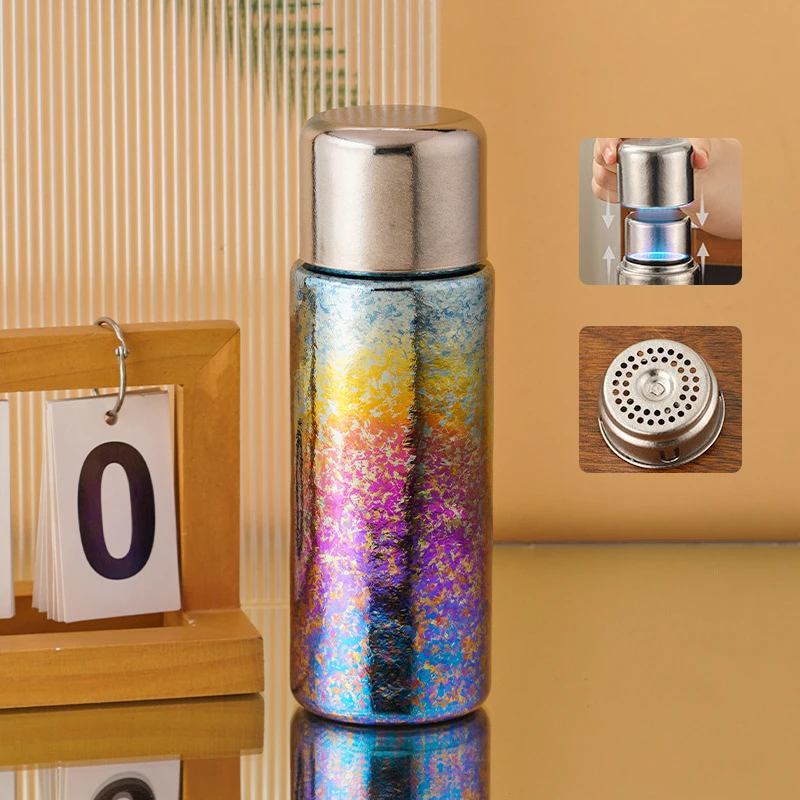 

Титановый термос с магнитной крышкой, 430 мл, 14 унций, термочашка, кружка, изолированная бутылка для воды, термосы, стакан, посуда для напитков termo titanio