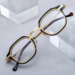 Blue Light Computer Glasses Men TR90 Metal Round Frame Myopia Glasses Women Vintage Optical Nearsighted Eyeglasses 0 To -600