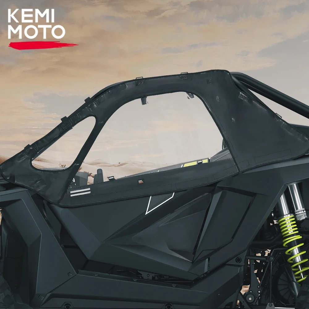 

KEMIMOTO UTV PVC Waterproof Soft Upper Door Set Kit Compatible with Polaris RZR PRO XP/ RZR PRO R /Turbo R 2020-2025 #2884664