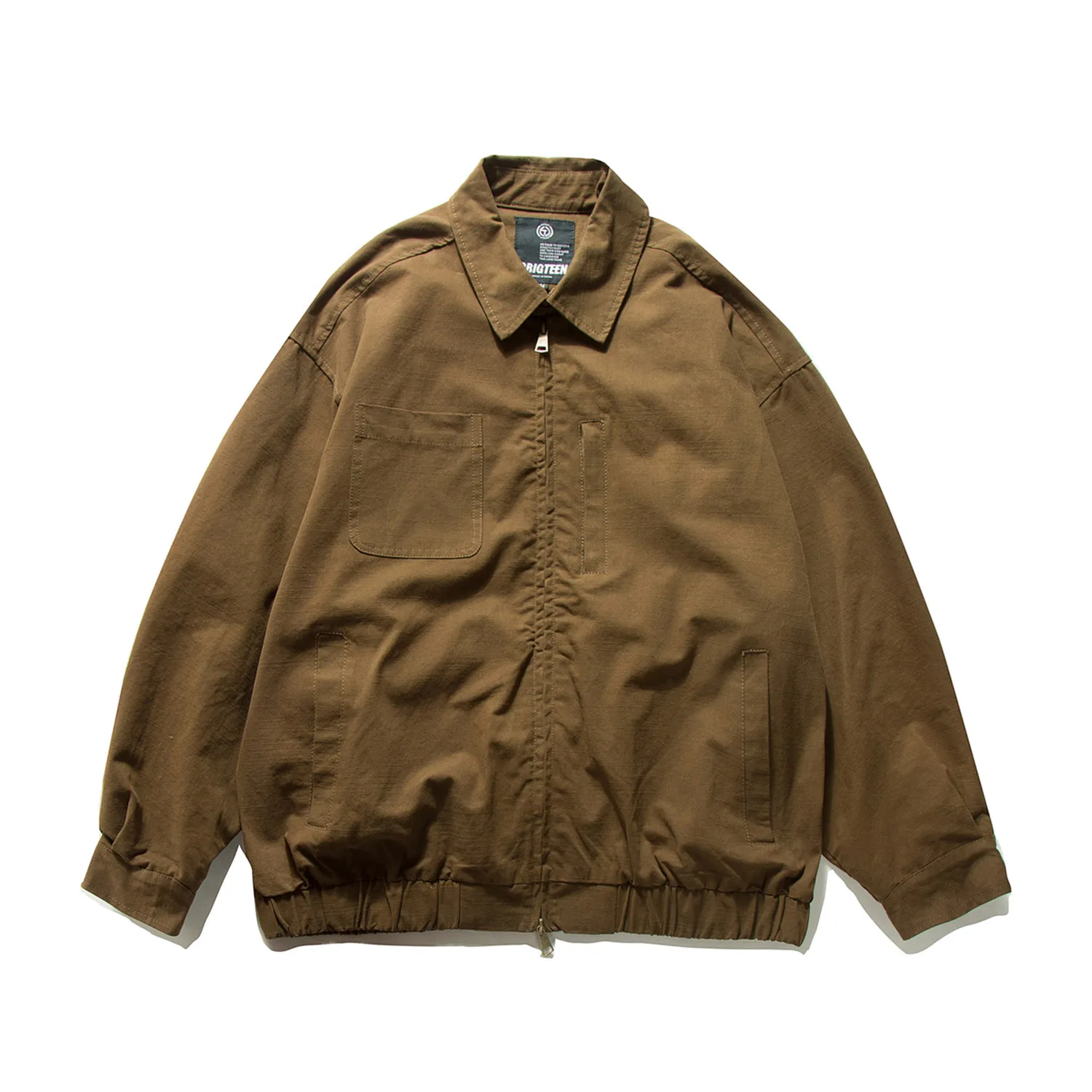 

Japanese Retro Amikaji Multi Pocket Workwear Jacket for Men and Women, Loose and Washed Detroit Dark Gray Jacket