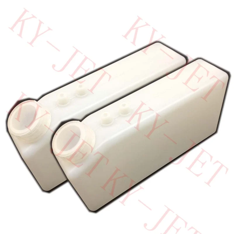 1.2L Solvent Inkt Tank Voor Solvent Inkjet Printer Extra Tank Corrosiebestendig Wit