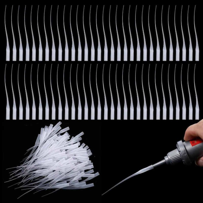 50-500Pcs Instant Superglue Dropper Lengthened Nozzle Syringe Bottle Cap Catheter Dropper Dropping Tube Nozzle For Crafting Lab