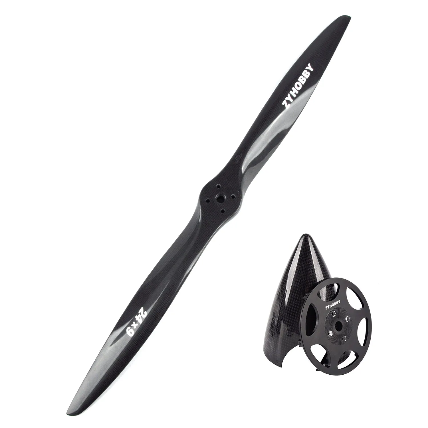 

ZYHOBBY Carbon Fiber Propeller with Spinner 2-Blade RC Airplane Propeller Compatible with DLE55/DLE55RA/DLE60/DLE61 Engine