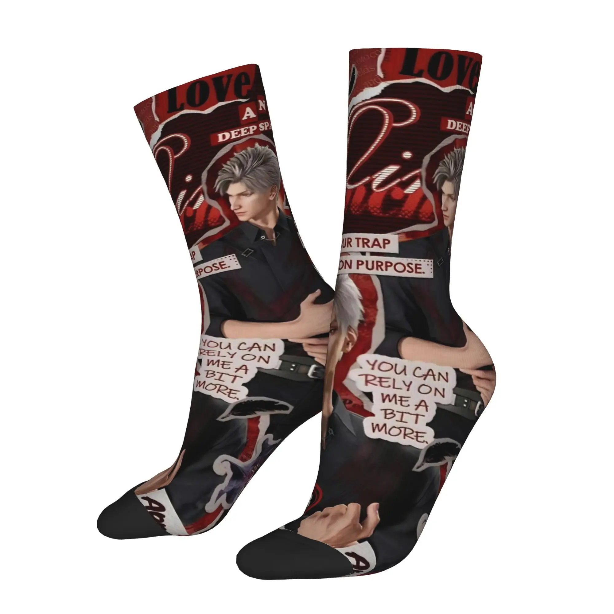 Male Men Socks Casual My Boyfriend Sylus Sock Polyester Love and Deepspace Game Sport Women's Sock Spring Summer Autumn Winter