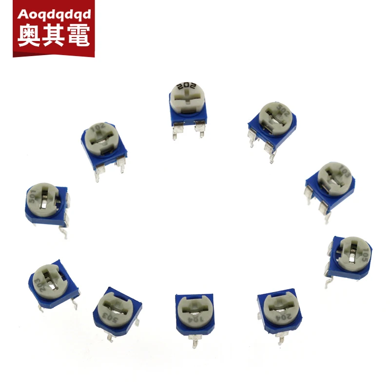 RM065 Trimpot Trimmer Potentiometer Assortment 10Value 100pcs Variable Resistors Trimpot Trimmer Potentiometer Variable Resistor