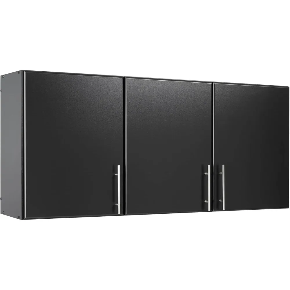 

Elite 54" Wall Cabinet, Black Storage Cabinet, Bathroom Cabinet, Pantry Cabinet with 2 Adjustable Shelves 12" D x 54" W x 24" H