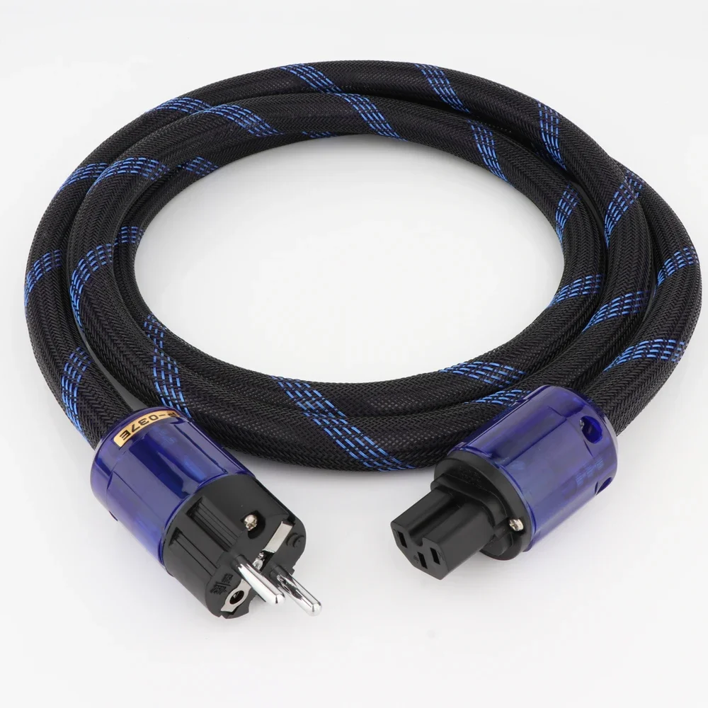 

Preffair D516 10AWG Power Cord Cable Audiophile Power Cord Cable With Rhoium Plated P-037 EU Plug & IEC Connector