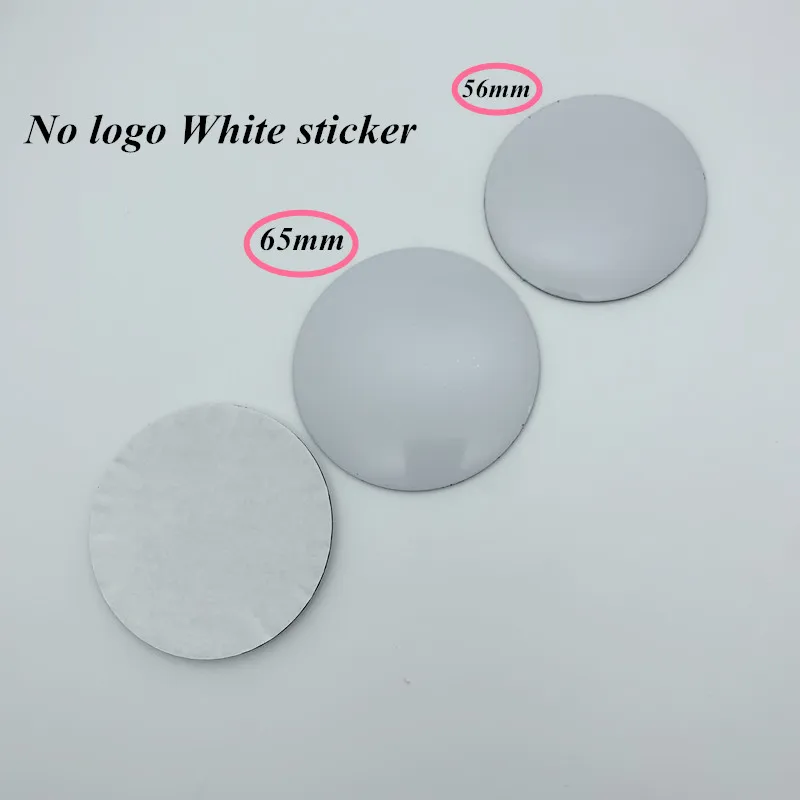 

4pcs White wheel sticker 56mm/65mm no logo wheel center cap emblem rim wheel cover hub badge car tire accessories