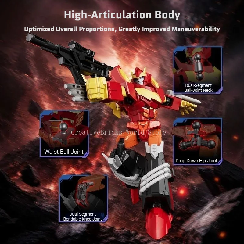 Blokees Transformers Galaxy Version Wave11 The Lost Light Rodimus Prime Articulated Building Block Figure Assemble Toys