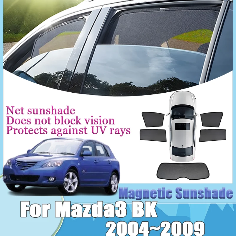 

For Mazda3 BK 2004-2009 Magnetic Sun Cover Visor Anti-UV Sunshade Side Window Privacy Auto Tools Heat Insulation Car Accessories