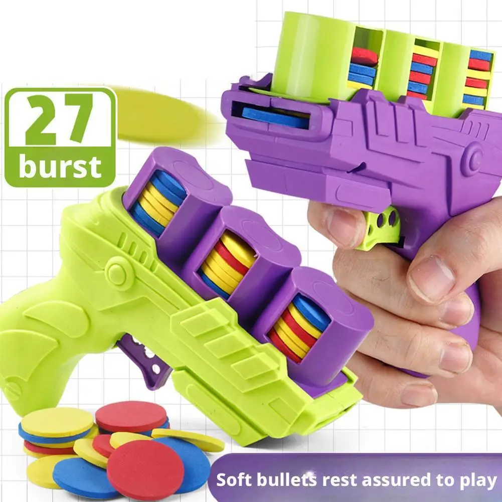 Pistolets à soucoupe volante pour enfants, lanceur de disque volant de carotte, jouet de sécurité EVA, pistolet à disque volant, jouets de jeu de plein air pour enfants