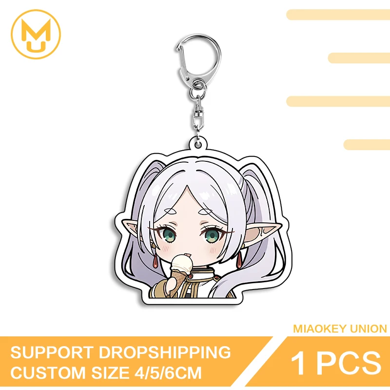 Artistic Frieren Lively Customizable Double Sided Acrylic Keyring Exquisite Lightweight Versatile Everyday Key Accessory