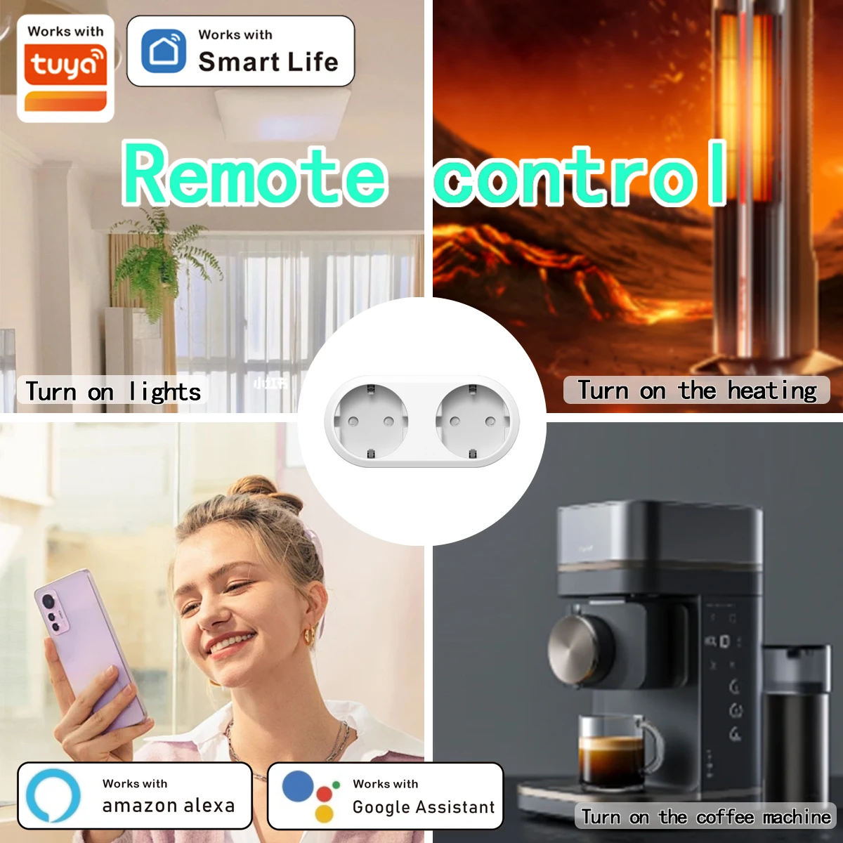 XFOX Tuya 4 prises Wi-Fi doubl - Smart Home Monitor avis et prix