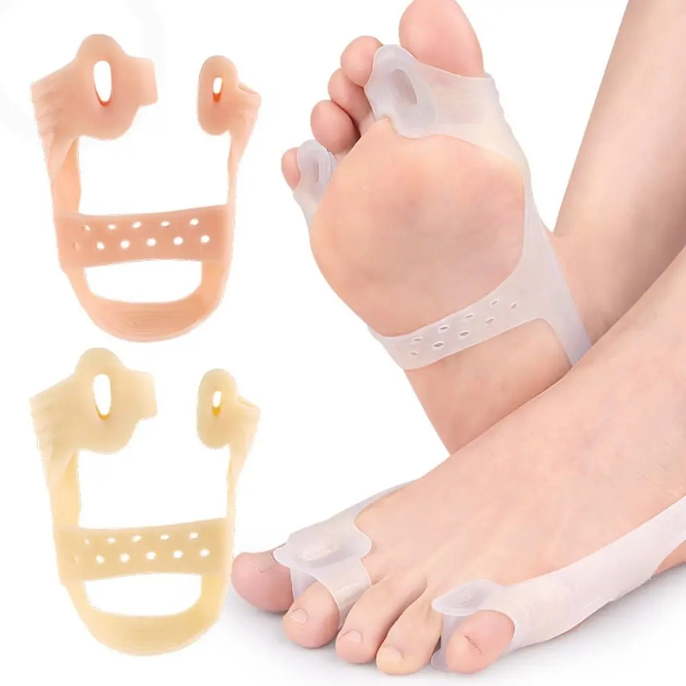 แถบยืดหยุ่นดึงนิ้วเท้า Valgus Corrector ลดความดันออกกําลังกายสายรัด Toe Straightener Pads Thumb Adjuster Bunion Protector