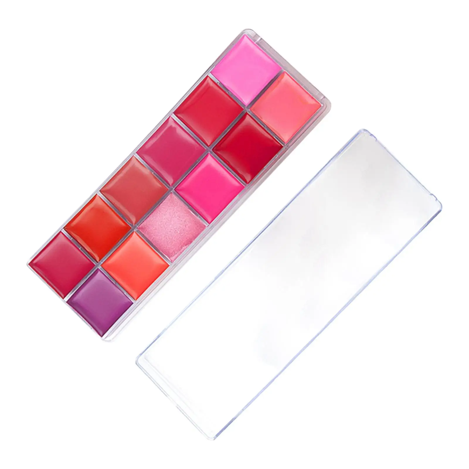 12-kleuren lippenstiftpalet Shimmer en Matte Lipgloss Palette Crème Lippalet