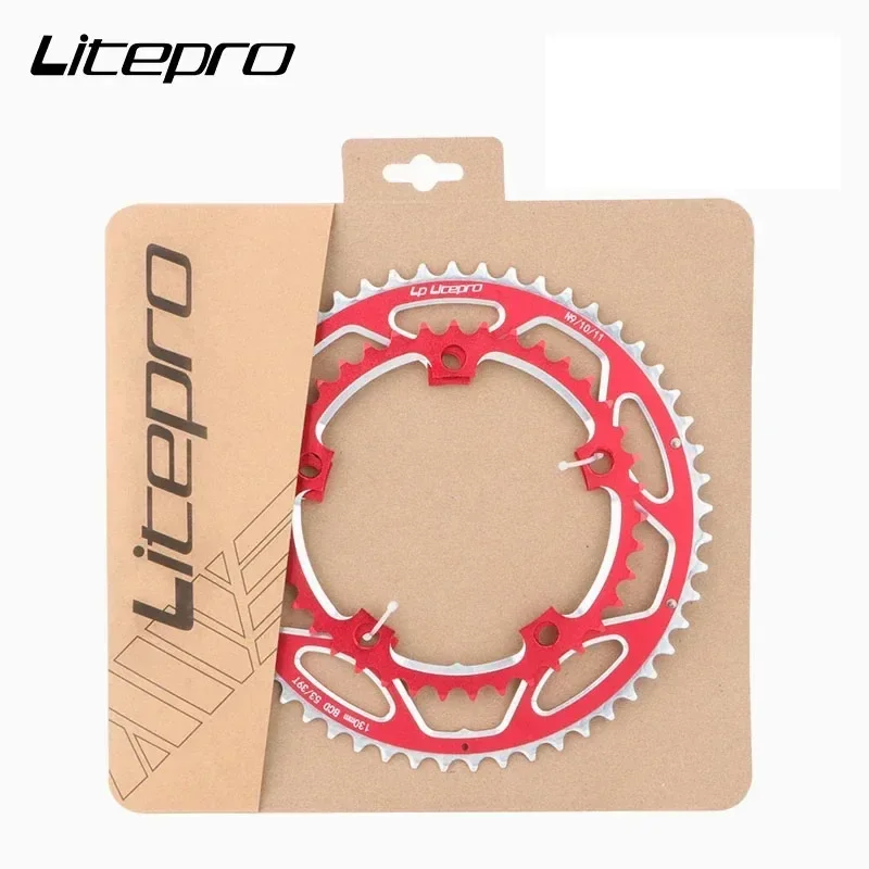 Litepro 130BCD 53T 39T Road Bike Chainring Aluminium Alloy Double Plate Cnc Chainring for Bmx Folding Bicycle Bike Accessories