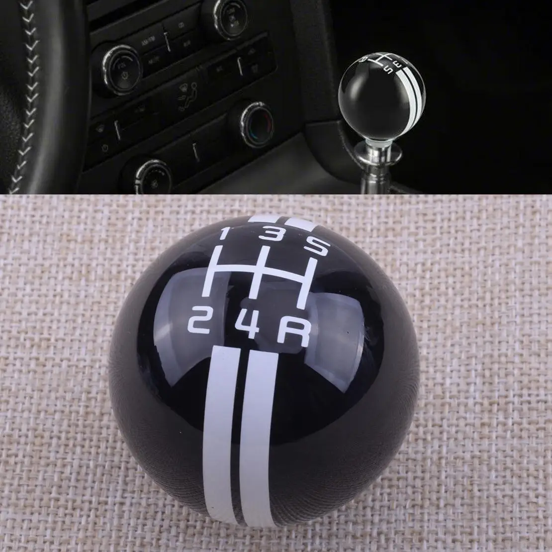 

5-скоростная ручка переключения передач, рычаг переключения передач, шаровая головка, подходит для Ford Mustang Shelby GT500