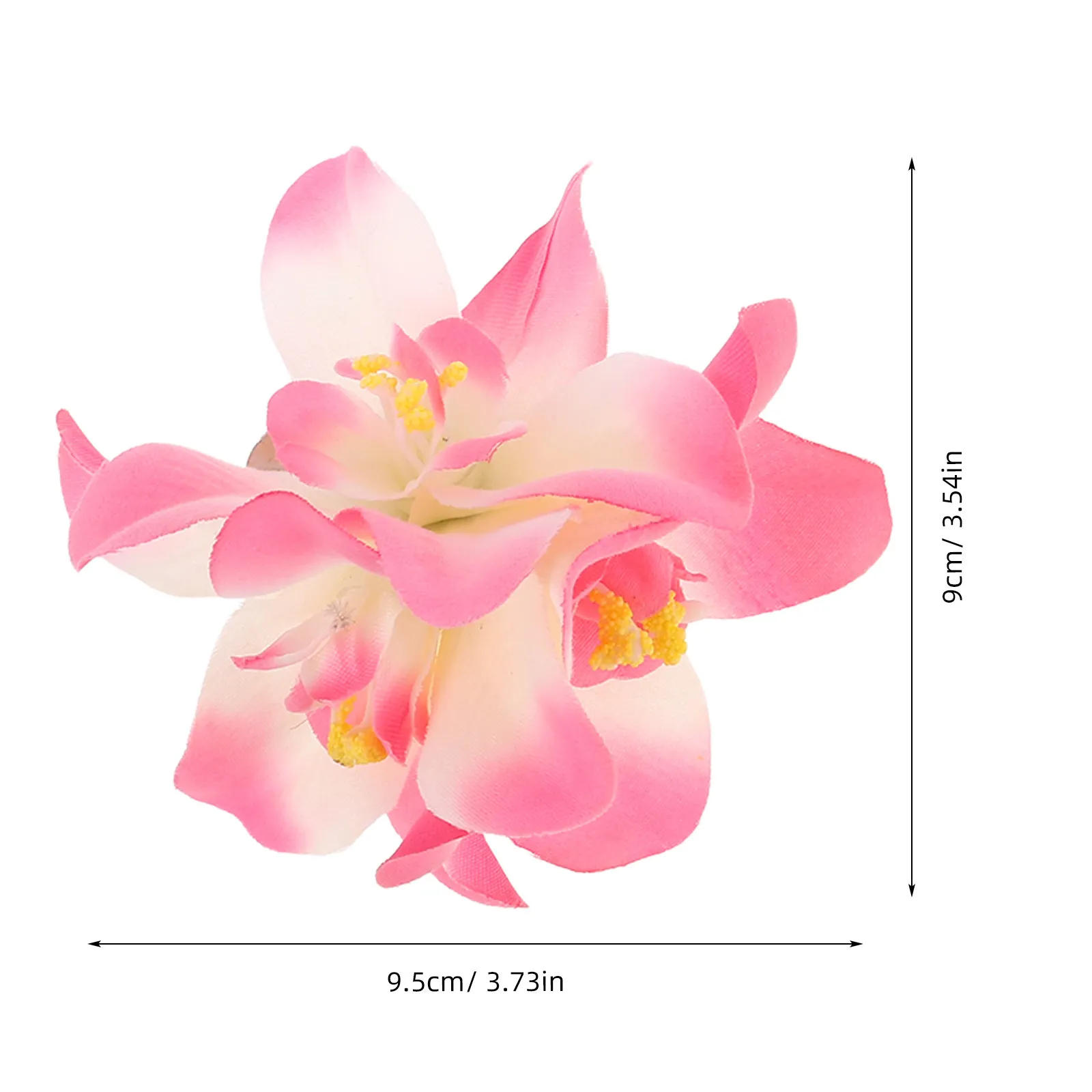 Bohemian Orchid Flower Hair Clip Lightweight Floral Hairpin for Women Beach Vacation Wedding Party