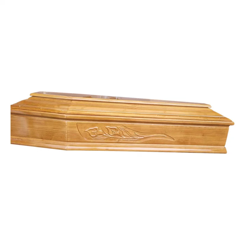 custom.Luxury European Style Wooden Coffin with Cremation Urn Funeral Equipment Coffin Box with Handles