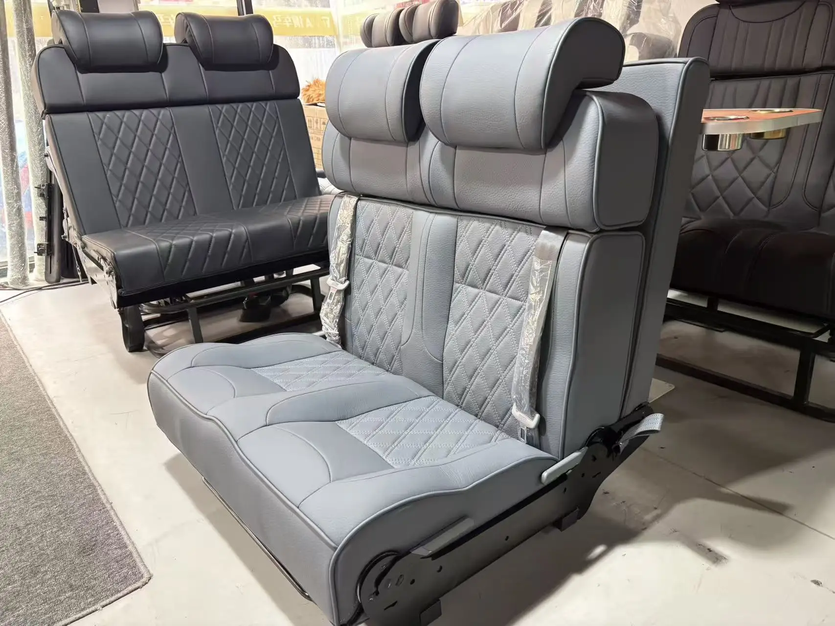 Multifunctional Car Seat 3 Fold Seat Folding Camper Bed Seat for RV MPV Camper Van Caravan Motorhome MPV