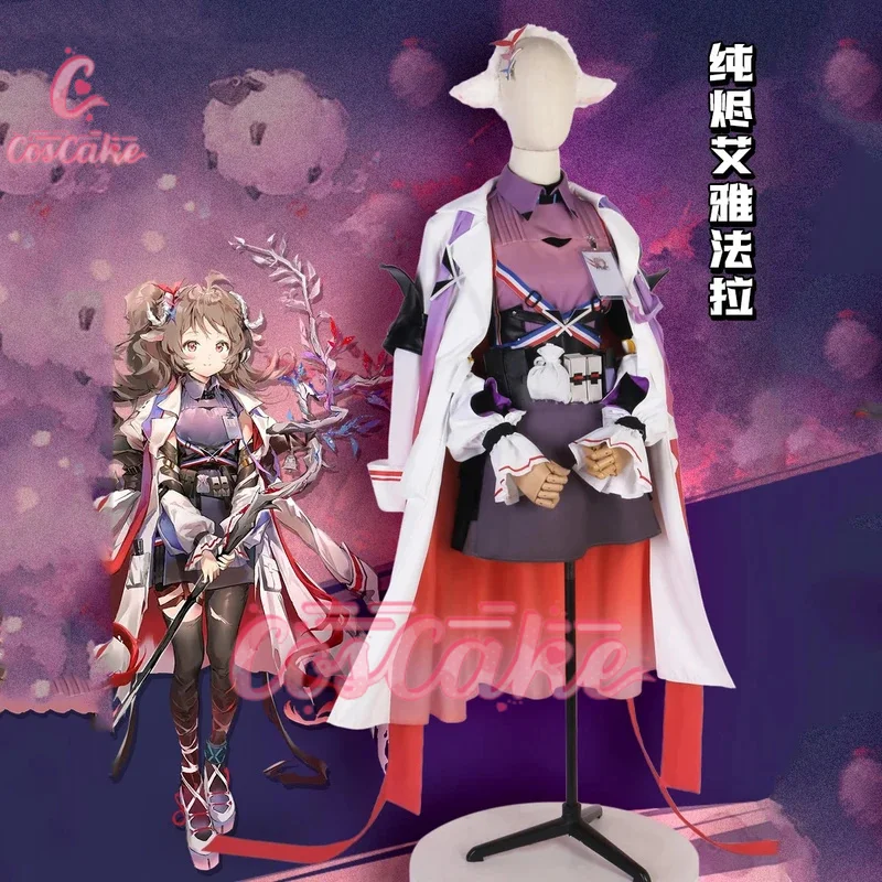 

CosCake Arknights Eyjafjalla Game Suit Gorgeous Dress Lovely Uniform Cosplay Costume Halloween Party Role Play Outfit Women