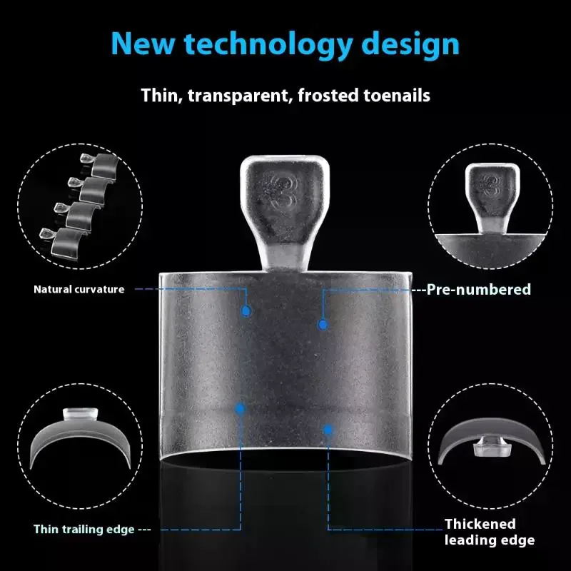 120 unids/caja DIY puntas de uñas de los pies falsas esmeriladas media cubierta de uñas de los pies para pedicura prensa cuadrada en las uñas de los pies para mujeres salones de uñas