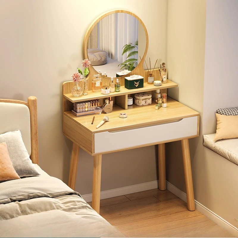 

Роскошный туалетный столик Firm Light, туалетный столик для спальни, простой компактный столик для хранения косметики в малогабаритной квартире, интегрированный туалетный столик.