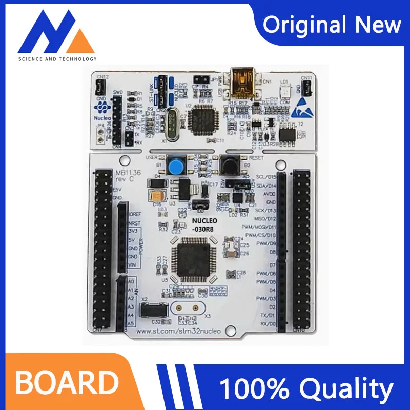 100% Original New 1piece NUCLEO-F030R8 STM32 Nucleo-64 STM32F030R8T6 Development board