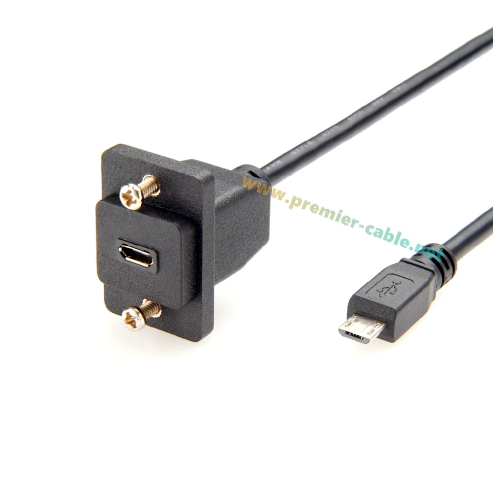 Винтовой удлинительный кабель Micro USB для крепления на панели Кабель-переходник Micro USB «папа-мама» XLR Кабель Feedthru для шасси для Raspberry Pi