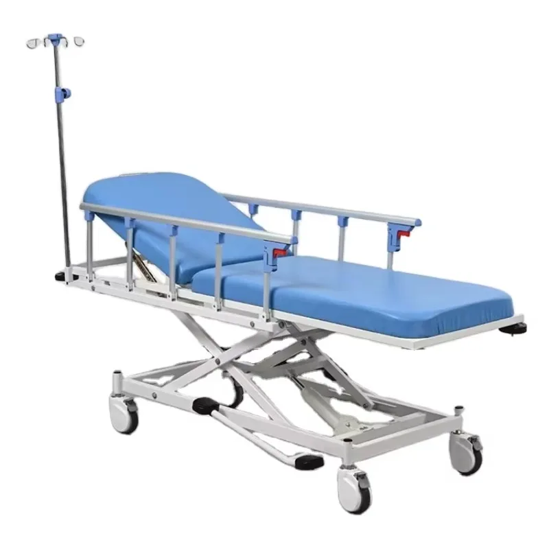 Medical Transfer Vehicle Patient Hydraulic Transfer Stretcher with Wheels for Convenient Transportation First Aid Bed