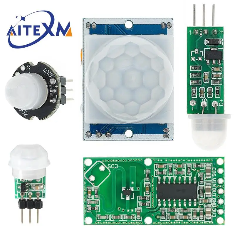 

HC-SR501 AM312 SR602, регулируемый ИК-пироэлектрический инфракрасный мини-PIR-модуль, детектор датчика движения HC-SR505 для Arduino