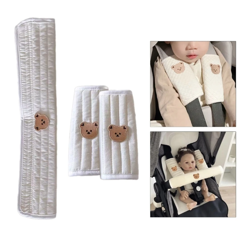 

Reliable Stroller Belt Cushion Convenient Clean Stroller Car Strap Cover Armrest Protective Cover Gentle on Tender Skin