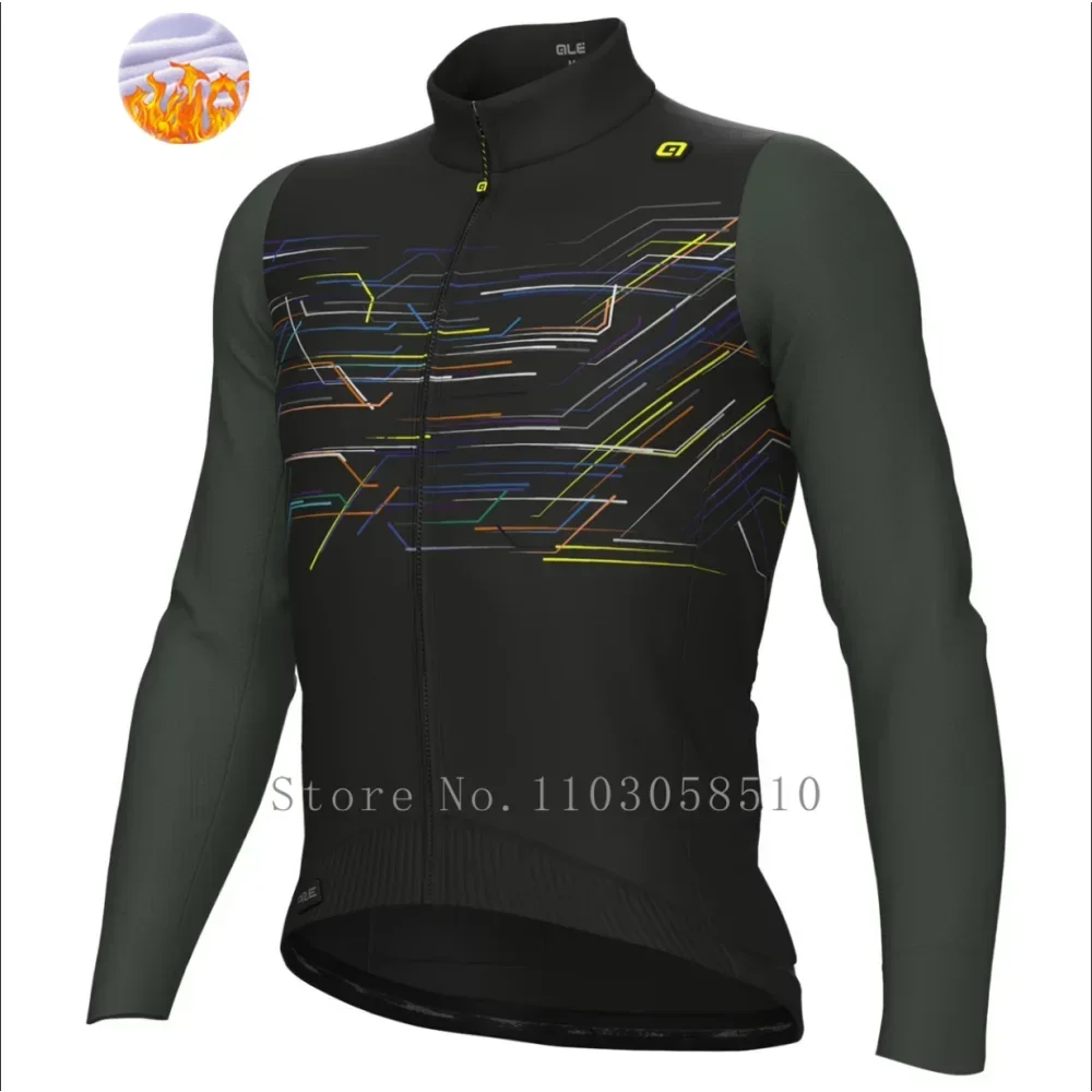 

Winter Cycling Clothing men Pro Team Long Sleeve Cycling Jersey MTB Thermal Fleece Ropa De Ciclismo Warm Bike Jacket