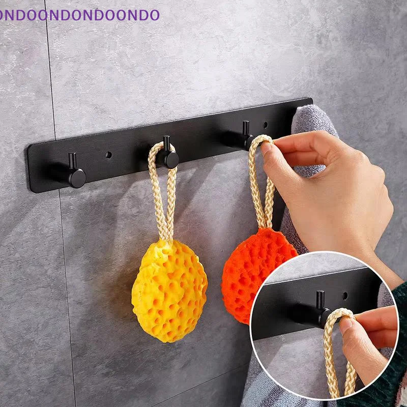 Self Adhesive Stainless Steel Multi Hooks Rustproof Waterproof Sticky Hooks for Door Wall Robe Tea Towel Storage