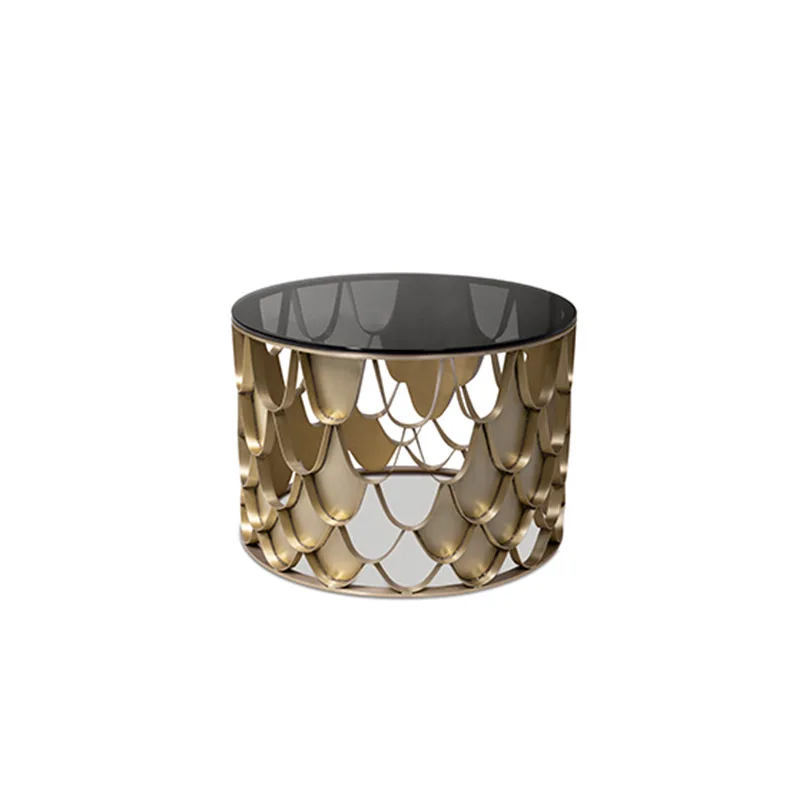 Living room simple marble sample room glass coffee table