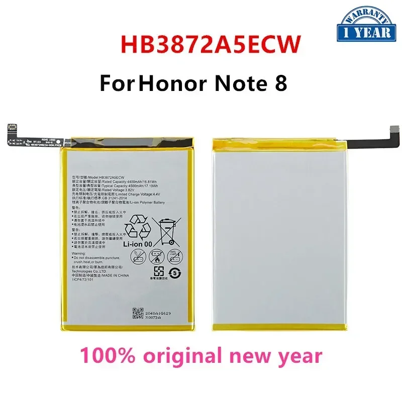 100% Orginal HB3872A5ECW 4500mAh Battery For Huawei Honor Note 8 Note8 EDI-DL00 EDI-AL10 Replacement Batteries