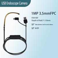 1MP 3.5mm FPC flexible cable endoscope 3-in-1 cable FOV100゜ USB industrial endoscope camera EZ-EN35L-S