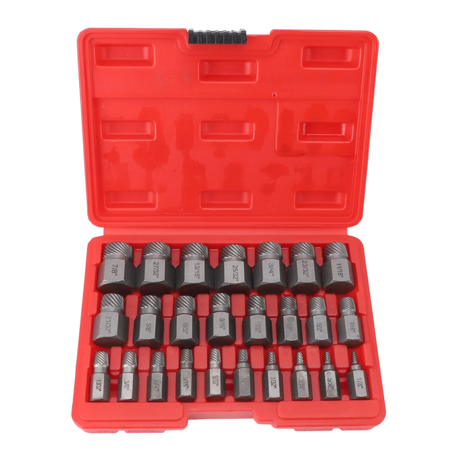 25 Pieces Screw Extractors Hex Shank Imperial Screw Remover Tool for Damaged Broken Stripped Screws Bolts Original Color