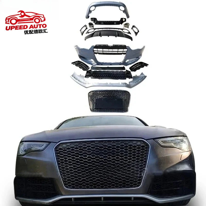 

Suitable for STLF Automotive Accessories Body Kits Audis 2013-2016 A5 Upgrade RS5 Front Rear Car Bumpers With Grille Diffuser