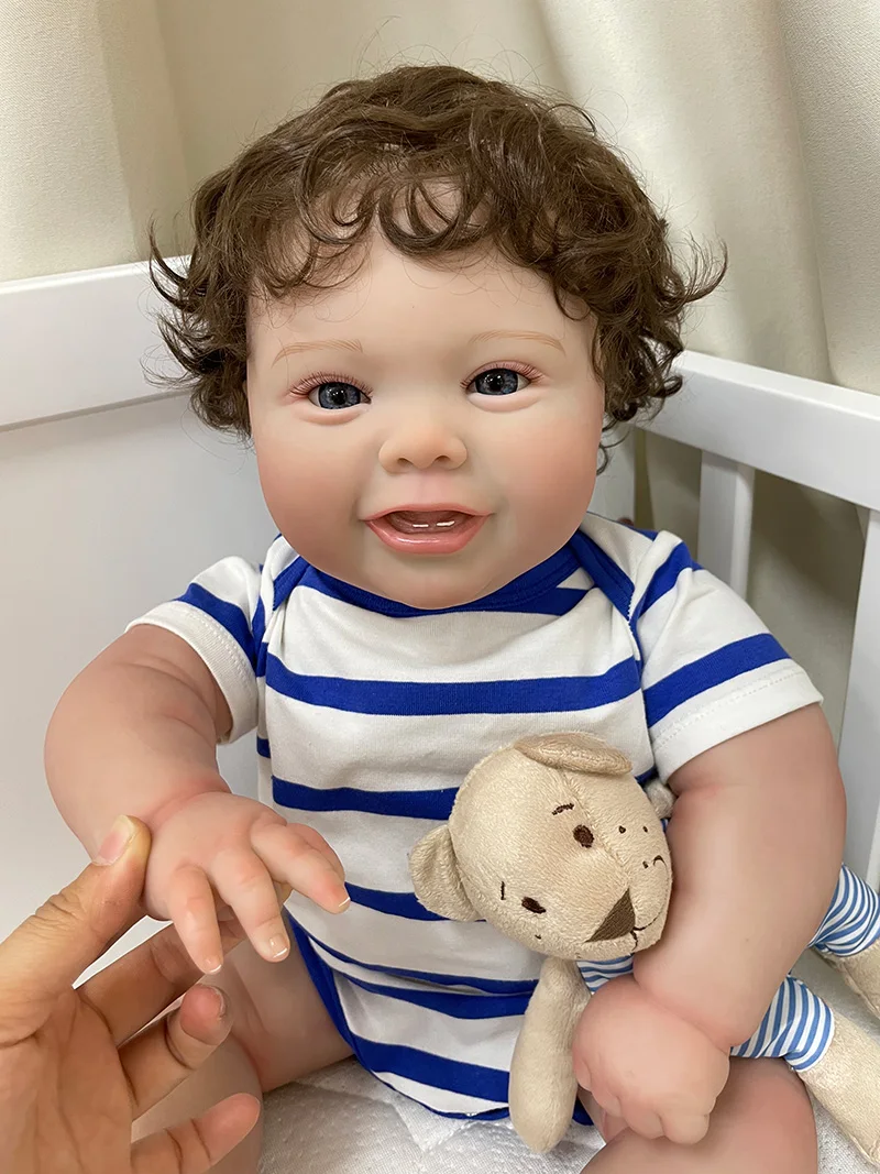 Cokela 20inch/50cm Real Baby Doll Reborn Doll Soft Touch Realistic Silicone Reborn Baby Doll With Implanted Artificial Hair